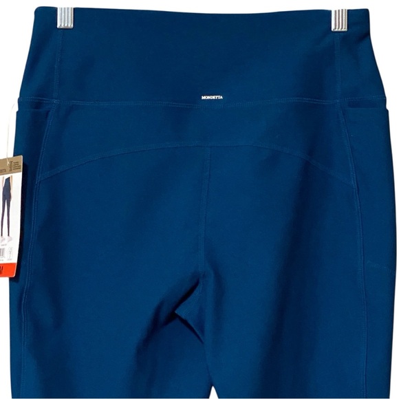 Mondetta High Waist Active Legging M Teal Side Pockets Mesh Moisture Wicking NWT - Picture 8 of 13